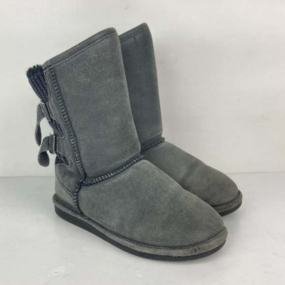 BEARPAW Boshie Suede and Washed Knit Boots - Picture 16 of 16